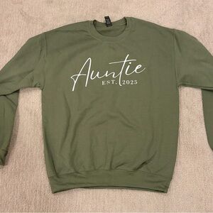 Olive Green 'Auntie' Sweater